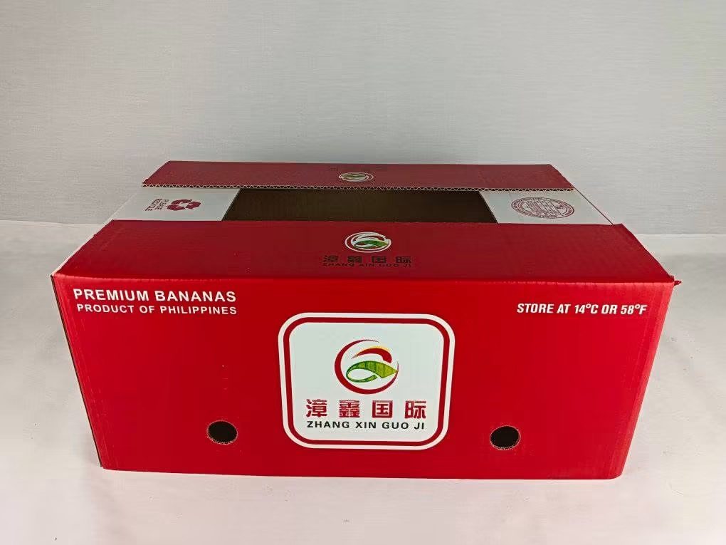 Red premium banana carton