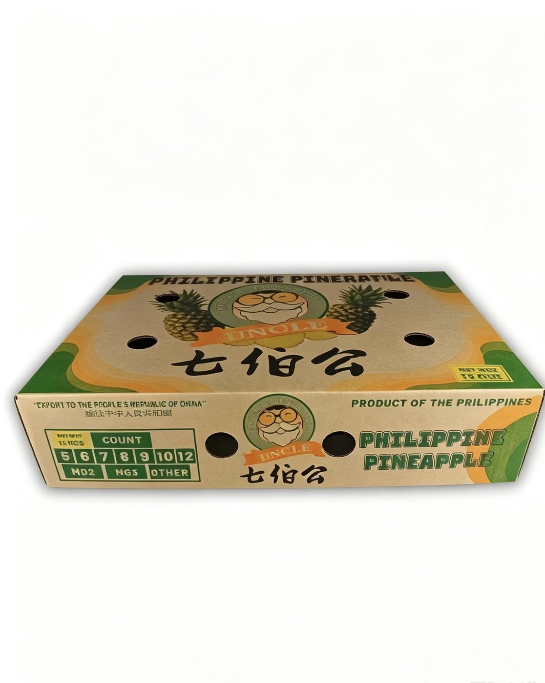 Philippine pineapple printed carton