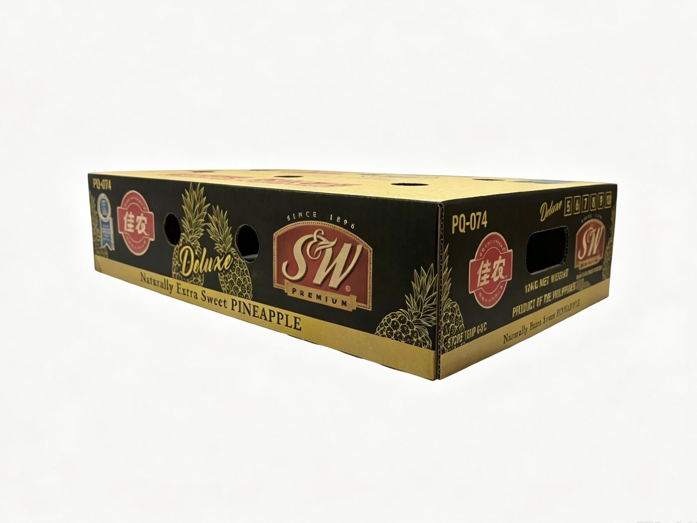 Deluxe dark pineapple carton