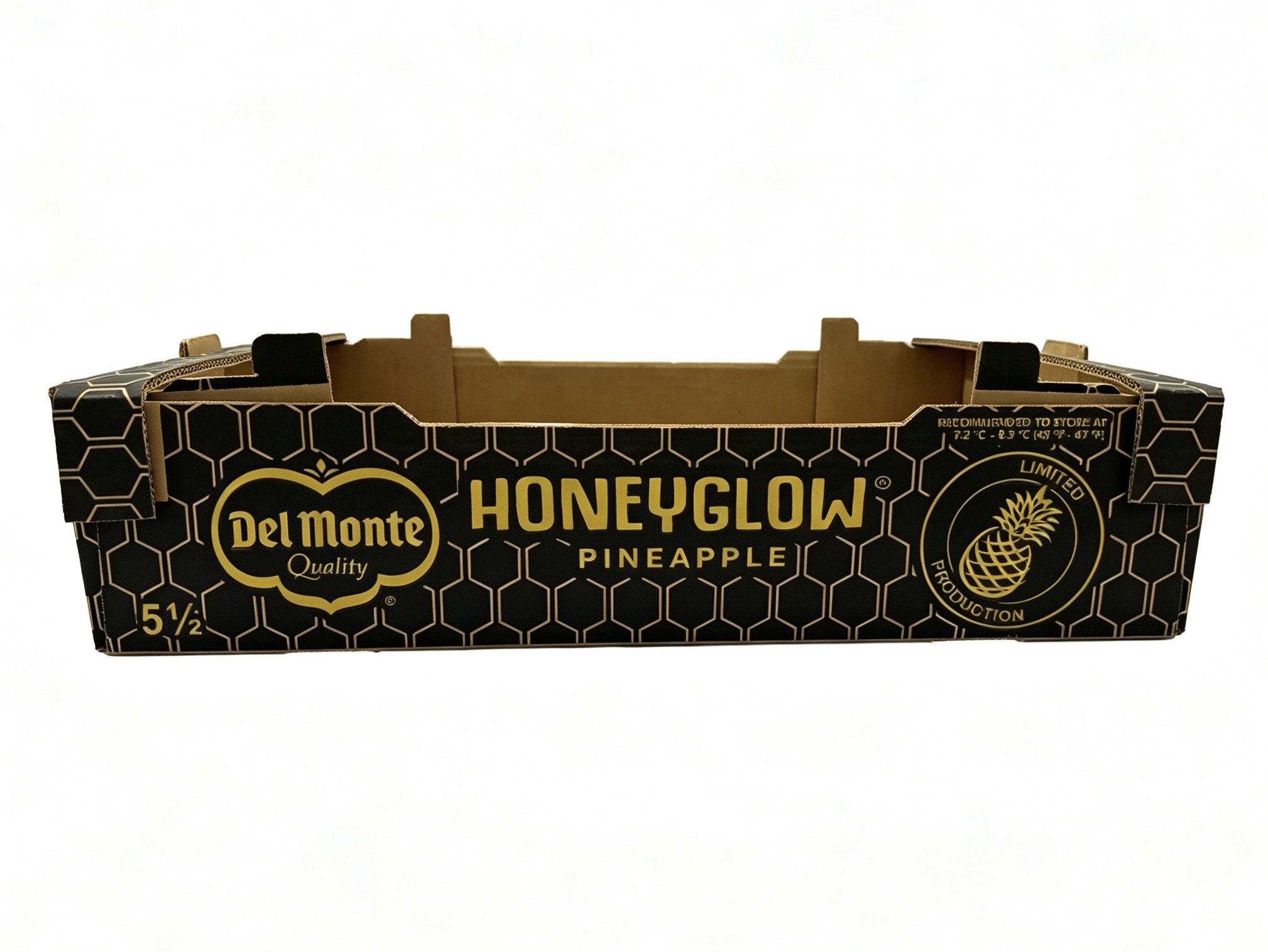 Del Monte Honeyglow pineapple tray carton